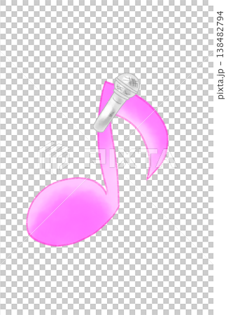 A musical note with a microphone 138482794