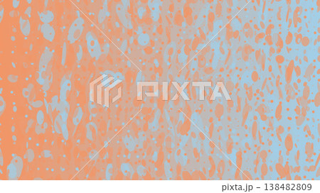 Vibrant Orange Soft Tropical Blue Playful Seamless 138482809