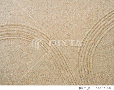 Zen Garden Sand Background Japanese Balance Meditation Relax Buddhism Spirituality, Pattern Line Wave Mandala Mockup Spa Vacation Yoga Lifestyle Natural Desert Summer, Texture Desert,Aroma Therapy. 138483000