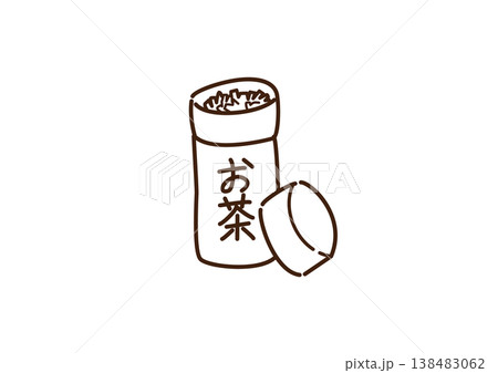 お茶缶 線画 お茶缶 線画 138483062