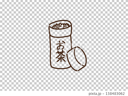 お茶缶 線画 お茶缶 線画 138483062