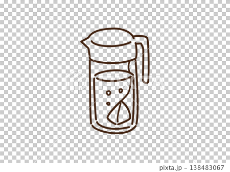 Tea in a pitcher (line drawing) Tea in a pitcher (line drawing) 138483067