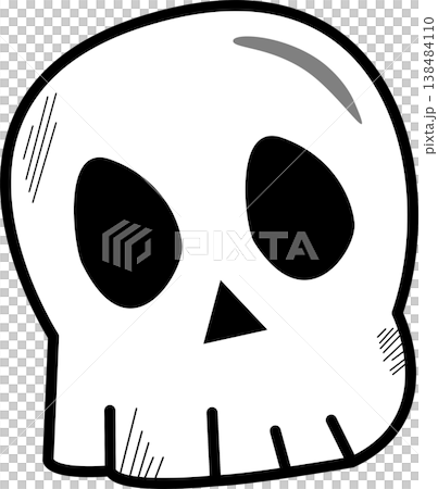 Illustration of a Vintage Cartoon Skull Illustration of a Vintage Cartoon Skull 138484110