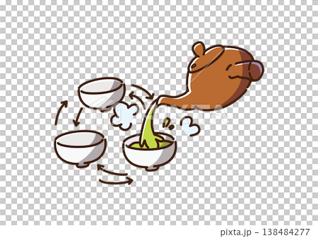 Pouring tea from a teapot (color) Pouring tea from a teapot (color) 138484277