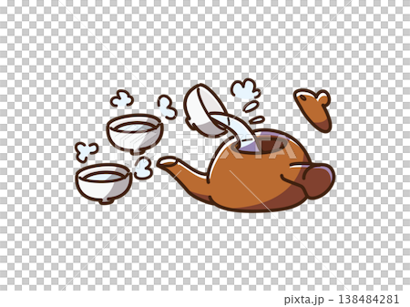 Return hot water to the teapot. Return hot water to the teapot. 138484281