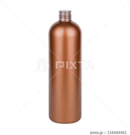 Brown bottle of shampoo or hair conditioner isolated on white background Brown bottle of shampoo or hair conditioner isolated on white background 138484981
