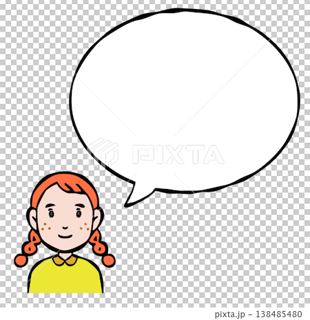 Speech bubble: Person, woman, foreigner, nationality 138485480