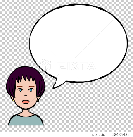 Speech bubble: Person, woman, foreigner, nationality Speech bubble: Person, woman, foreigner, nationality 138485482