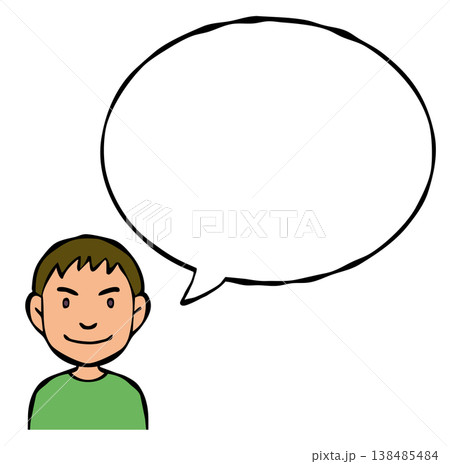 フキダシ 人物・子ども・男の子 フキダシ 人物・子ども・男の子 138485484