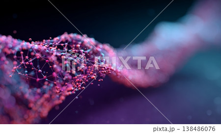 Interconnected nodes and particles create a flowing abstract data network with a gradient of pink, purple, and blue tones, representing technology, science, and digital communication concepts Interconnected nodes and particles create a flowing abstract data network with a gradient of pink, purple, and blue tones, representing technology, science, and digital communication concepts 138486076