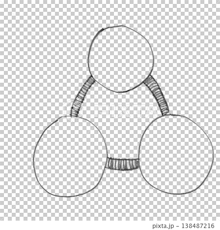 Three-element circular diagram Three-element circular diagram 138487216