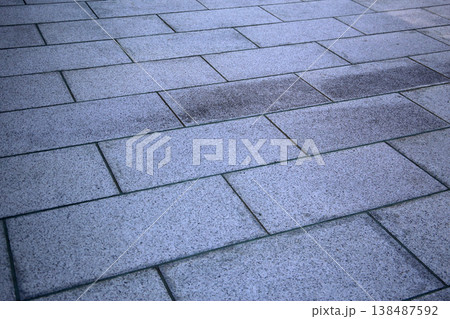 Close-up of a tiled street pavement Close-up of a tiled street pavement 138487592