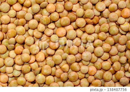 Lentils are small brown legumes rich in protein and fiber Lentils are small brown legumes rich in protein and fiber 138487756