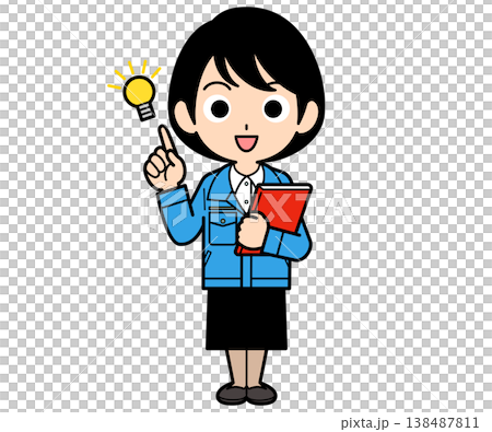 一位留著短髮的辦公室女職員,手上拿著一份文件,突然想到了一個主意。 一位留著短髮的辦公室女職員,手上拿著一份文件,突然想到了一個主意。 138487811