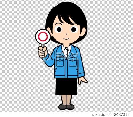 一位短髮女職員正在分發鈔票。 138487819