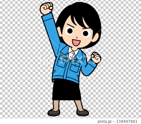 一位留著短髮的女上班族,神情堅定。 一位留著短髮的女上班族,神情堅定。 138487881