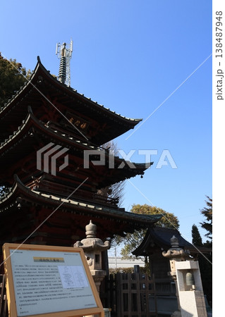 埼玉県行田市の成就院 三重塔 埼玉県行田市の成就院 三重塔 138487948