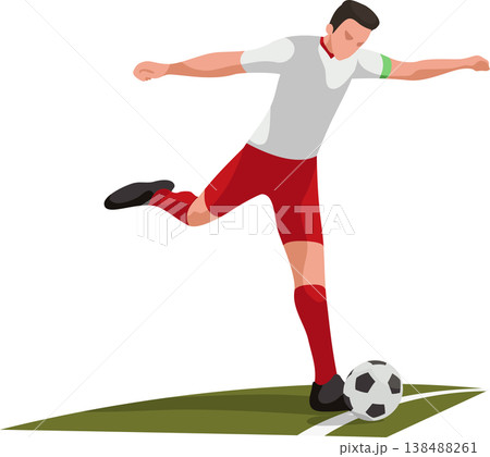 Soccer player about to kick a ball Soccer player about to kick a ball 138488261