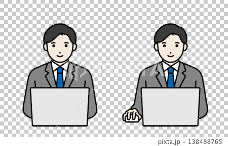 パソコン作業をしているビジネスマン 138488765