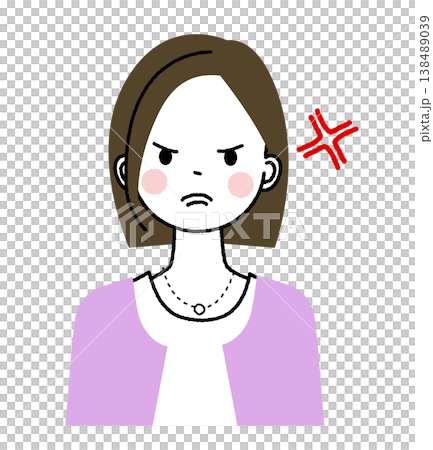 一位留著波波頭、穿著休閒職業裝的女士;另一位女士則面露陰鬱、憤怒的神情。 一位留著波波頭、穿著休閒職業裝的女士;另一位女士則面露陰鬱、憤怒的神情。 138489039