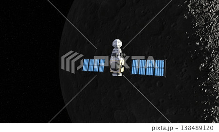 人工衛星と地球 138489120