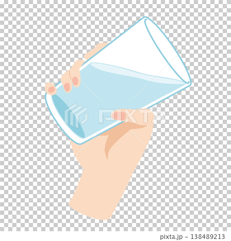 Hand holding a glass with water 138489213