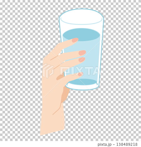 hand holding a cup of water 138489218