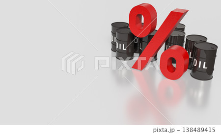 Oil Price Interest Rate Energy Market Financial Concept 3d render. 138489415