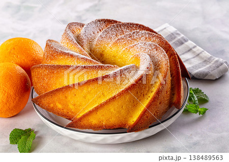 Italian traditional orange cake Chiambella Italian traditional orange cake Chiambella 138489563