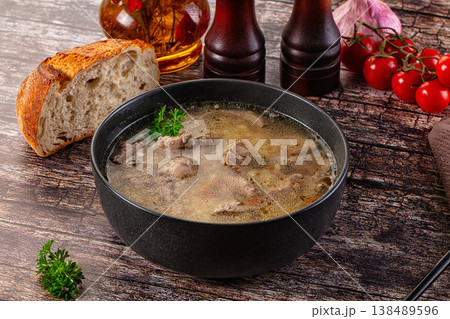 Dietary chicken soup with noodles Dietary chicken soup with noodles 138489596