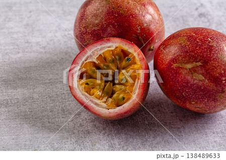 Ripe sweet juicy exotic maracuya 138489633