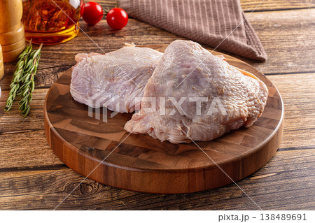Raw chicken thighs for cooking 138489691