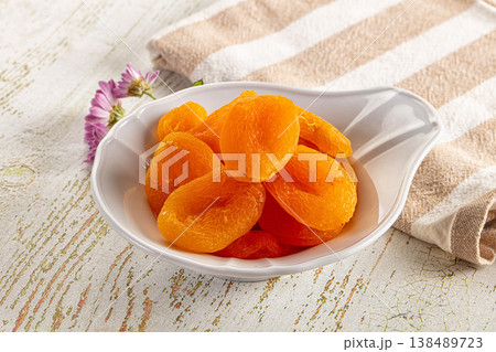 Sweet dry aprocot fruit heap 138489723