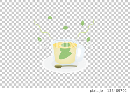 An illustration of mint tea with a minty aroma. An illustration of mint tea with a minty aroma. 138489792