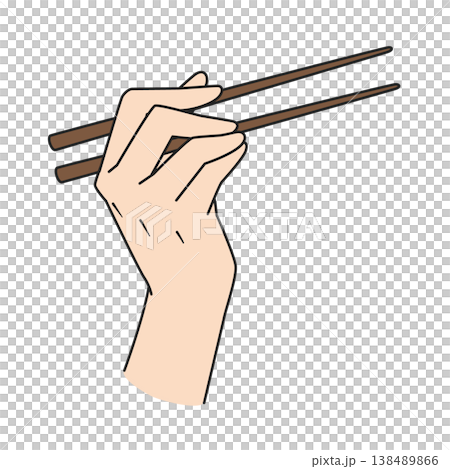 箸を持つ手 箸を持つ手 138489866