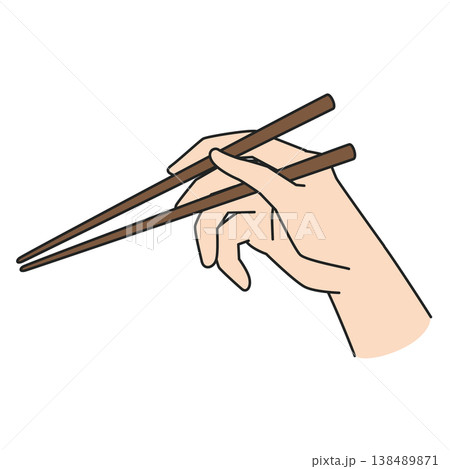 箸を持つ手 箸を持つ手 138489871