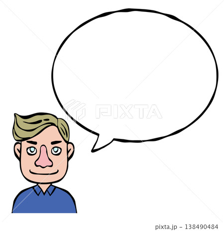 フキダシ　人物・男性・外国人・国籍 138490484