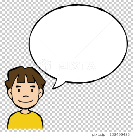Speech bubble: Person, child, boy 138490486