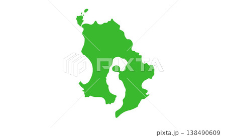 日本地図　鹿児島県 138490609
