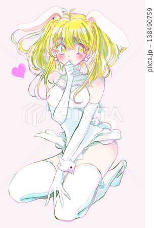 うさ耳の女性 白色 恋愛 うさ耳の女性 白色 恋愛 138490759