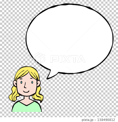 Speech bubble: Person, woman, foreigner, nationality Speech bubble: Person, woman, foreigner, nationality 138490812