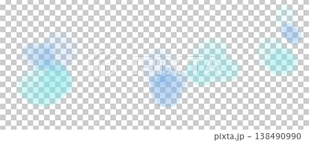水色の滲んだグラデーション水彩テクスチャのふんわり泡のようなあしらい素材 138490990