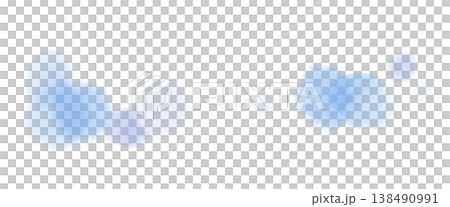 一種柔軟的、類似泡泡的裝飾材料，具有水彩紋理，帶有模糊的淺藍色和藍色漸變。 138490991