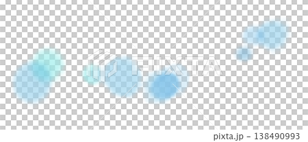 A soft, bubble-like embellishment material with a watercolor texture featuring blurred light blue and blue gradients. 138490993