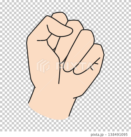Illustration of a left fist Illustration of a left fist 138491095