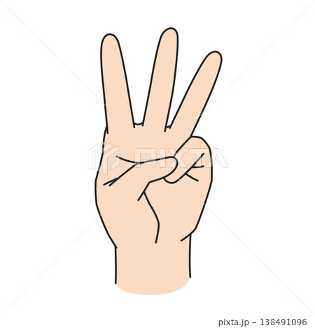 3の左手イラスト 138491096