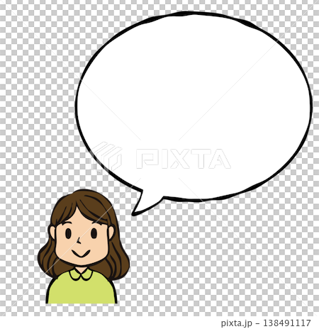 Speech bubble: Person, child, girl Speech bubble: Person, child, girl 138491117