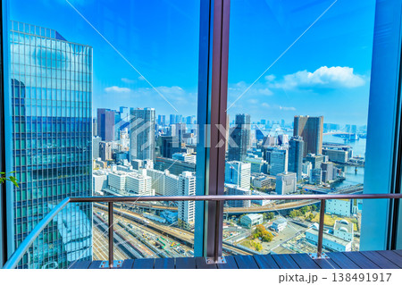 東京　港区　グランドオープンした高輪ゲートウェイシティ　LUFTBAUM展望スペース 138491917