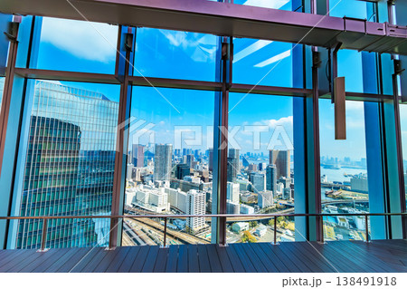 東京　港区　グランドオープンした高輪ゲートウェイシティ　LUFTBAUM展望スペース 138491918