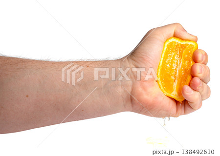 Squeezing Fresh Orange Juice by Hand 138492610